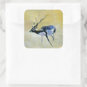 Black Buck Velavadar 1997 Vierkante Sticker (Tas)