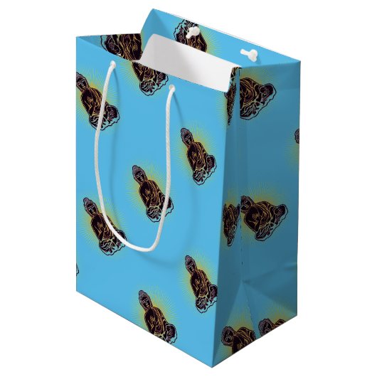 Black Buddha Power Medium Cadeauzakje (Voorkant Gekanteld)