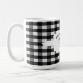 Black Buffalo Plaid Farm Cow Coffee Mug (Gauche)