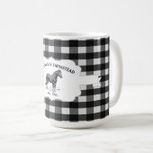 Black Buffalo Plaid Farm Horse Coffee Mug (Devant droit)
