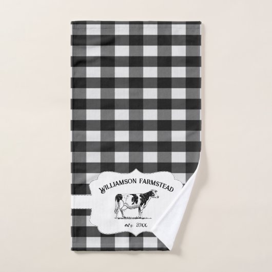 Black Buffalo Pond Boerderij Koe Bath Towel set Bad Handdoek (Handdoek)