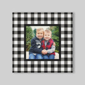 Black Buffalo Pset Farmhouse kerstfoto Canv Canvas Afdruk