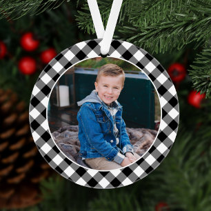 Black Buffalo Pset Holiday Foto gepersonaliseerd Ornament