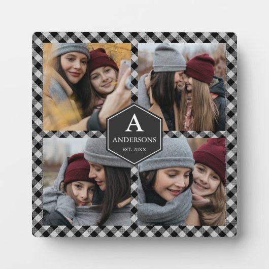 Black Buffalo Pset Lumberjack Photo Collage Fotoplaat (Voorkant)