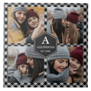 Black Buffalo Pset Lumberjack Photo Collage Tegeltje