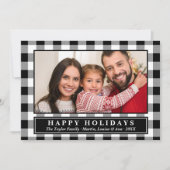 Black Buffalo Pset met kerstfoto-feestdag Kaart (Voorkant)