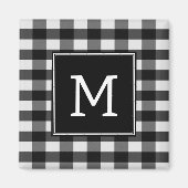 Black Buffalo Pset Monogram Magnet Magneet (Voorkant)