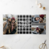 Black Buffalo Pset Year in Review kerstfoto Drieluik Wenskaart (Binnen)