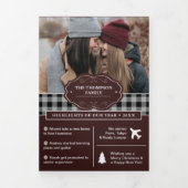 Black Buffalo Pset Year in Review kerstfoto Drieluik Wenskaart (Cover)