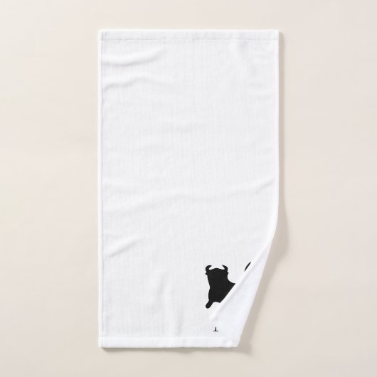 Black Bull Design Monogrammed (Serviette à main)