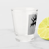 Black Bull Elk Sur Le Verre En Cuir Argent Shot (Gauche)