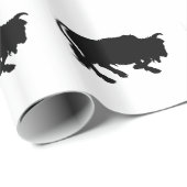 Black Bulls Pattern Cadeaupapier (Rol Hoek)