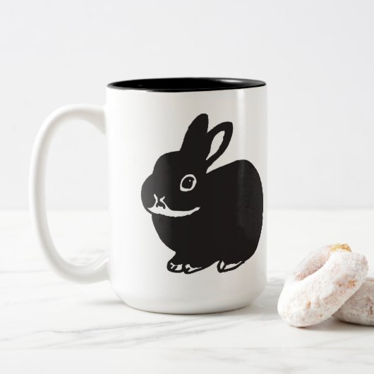 Black bunnys' mug cup (Avec donut)