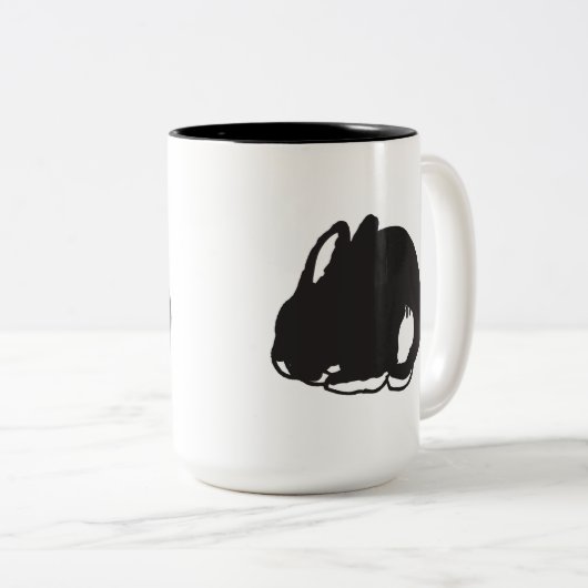 Black bunnys' mug cup (Devant droit)