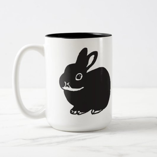 Black bunnys' mug cup (Gauche)