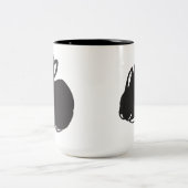 Black bunnys' mug cup tweekleurige koffiemok (Center)