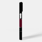 Black burgundy agate marmer name script Case-Mate iPhone case (Achterkant / Rechts)