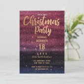 Black Burgundy Gradient Glitter Kerstfeest Kaart (Staand voorkant)