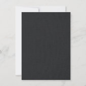 Black Burlap Rustic Wedding Invitations Kaart (Achterkant)