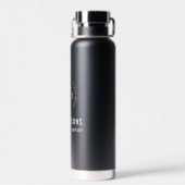 Black Business Logo Bouwbedrijf Waterfles (Achterkant)