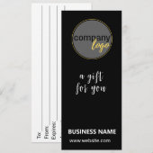 BLACK BUSINESS LOGO MERK BEDRIJF CADEAUBON (Voorkant / Achterkant)