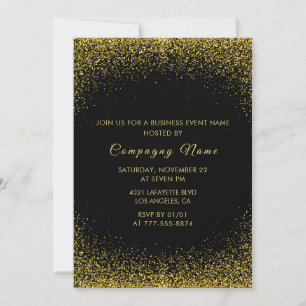 Black Business partie invitation Gold Parties scin