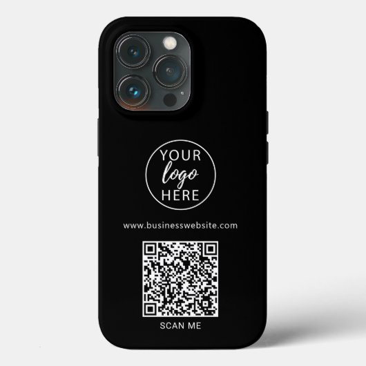 Black Business QR-code Case-Mate iPhone Case (Achterkant)
