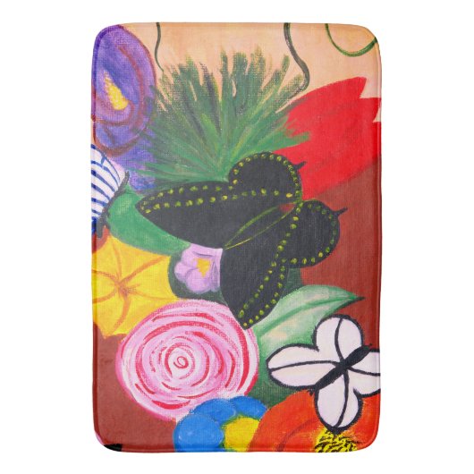 Black Butterfly - Bath Mat (Voorkant Verticaal)