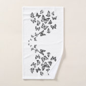 "Black Butterfly" Bath Towell Set Bad Handdoek (Handdoek)