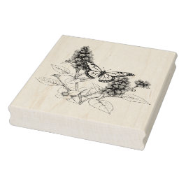 Black Butterfly Bush Rubberstempel