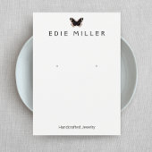 Black Butterfly Earring Display Card Visitekaartje