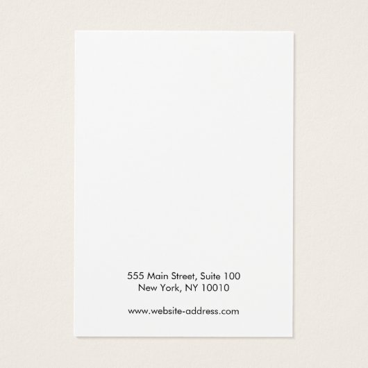 Black Butterfly Earring Display Card Visitekaartje (Achterkant)