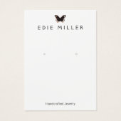 Black Butterfly Earring Display Card Visitekaartje (Voorkant)