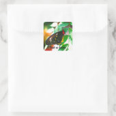 Black Butterfly Natuur - Aangepast Vierkante Sticker (Tas)