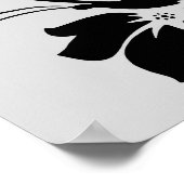 Black Butterfly on a Flower Poster Paper (Coin)