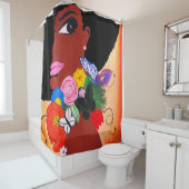 Black Butterfly Shower Curtain Douchegordijn (In situ)