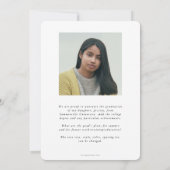 Black Caduceus MD Doctor in de Afstuderen Aankondiging (Achterkant)