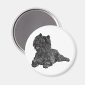 Black Cairn Terrier Magneet (Voorkant / Achterkant)