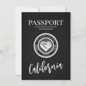 Black California Passport Bewaar de datum Save The Date (Voorkant)