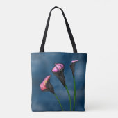 Black Calla Lilies Pink Center Draagtas (Achterkant)