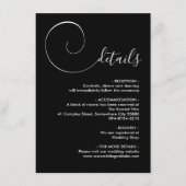 Black Calligraphy Script Enclosure Kaart (Voorkant)