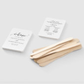 Black Calligraphy Script Wedding Program Handwaaier (Niet-gemonteerd)