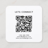 Black camera lens photography vierkante visitekaartje (Achterkant)