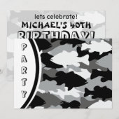 Black Camo Bass Gevist Kaart (Voorkant / Achterkant)