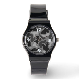 Black Camo Numbered Boys Watch Horloge