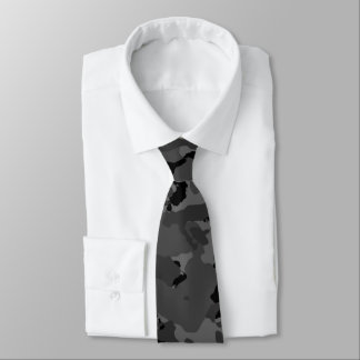 Black Camouflage Necktie Stropdas