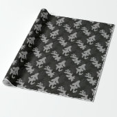 Black Camouflage Pattern Cadeaupapier (Uitgerold)
