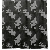 Black Camouflage Pattern Douchegordijn (Voorkant)