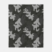 Black Camouflage Pattern Fleece Deken (Voorkant)