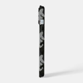 Black Camouflage Pattern iPhone 15 Hoesje (Linkerkant)